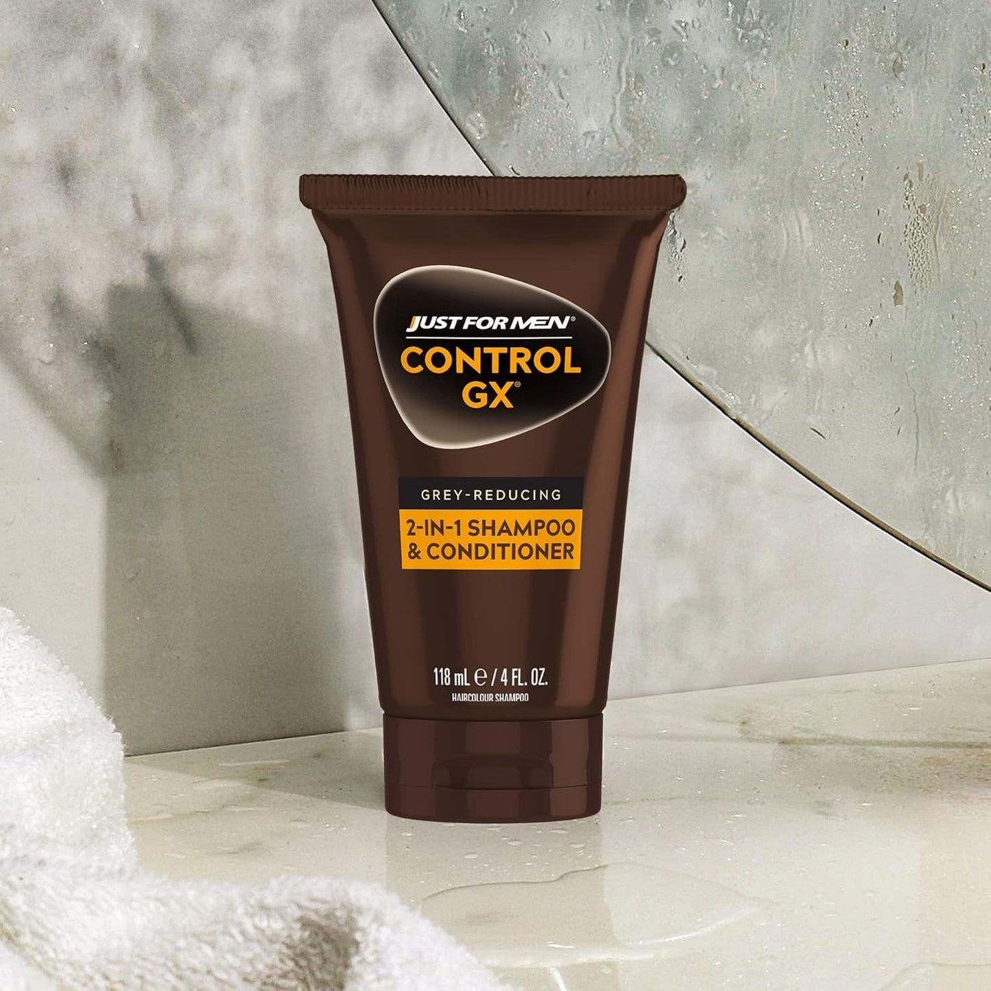 Control GX Grey Reducing 2-In-1 Shampoo and Conditioner, Gradual Hair Color for Stronger and Healthier Hair, 4 Fl Oz - Pack of 1 (Packaging May Vary)