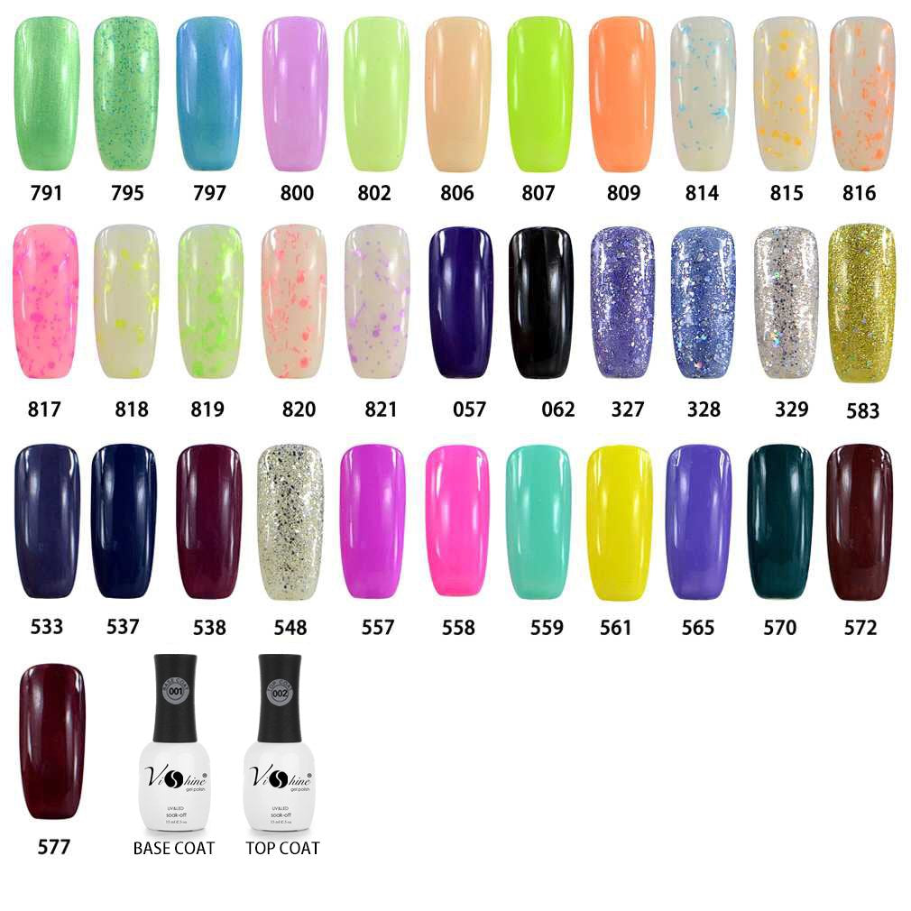 Soak-Off UV LED Gel Polish Nail Art Manicure Lacquer Deep Pink Color 034