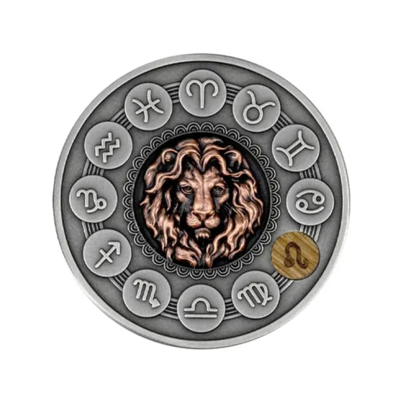 Zodiac 12 Constellation Relief Painting Commemorative Coins Replica Collectible Souvenir Gift