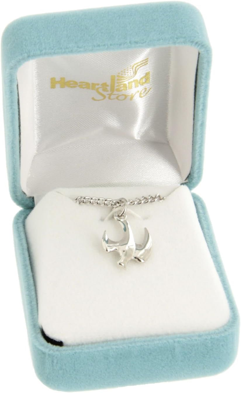 Women'S Polished Sterling Silver Descending Dove Pendant + USA Made