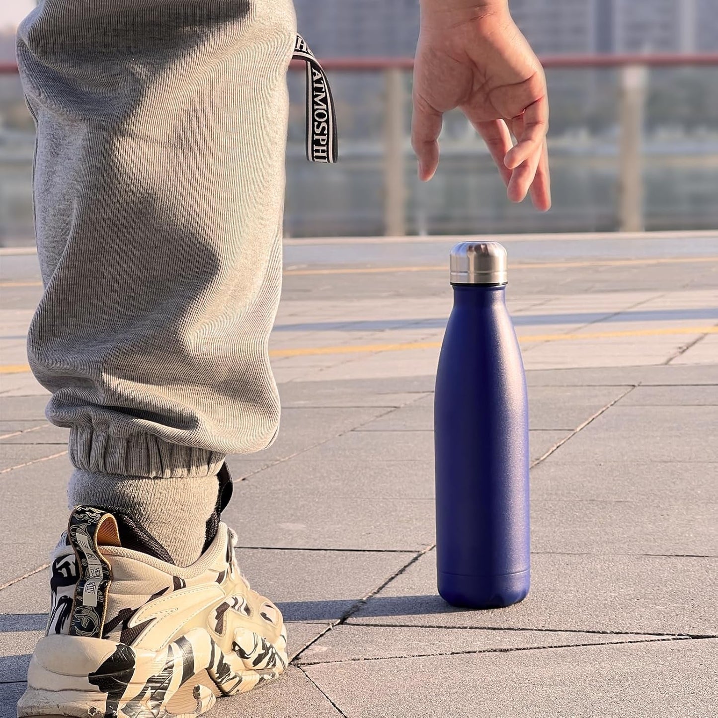 Stainless Steel Water Bottles,17Oz/500Ml Insulated Water Bottles,Dream Pink Metal Water Bottle Keeps Drink Cold and Hot,Bpa Free Kids Water Bottles for School,Gym,Travel,Sports