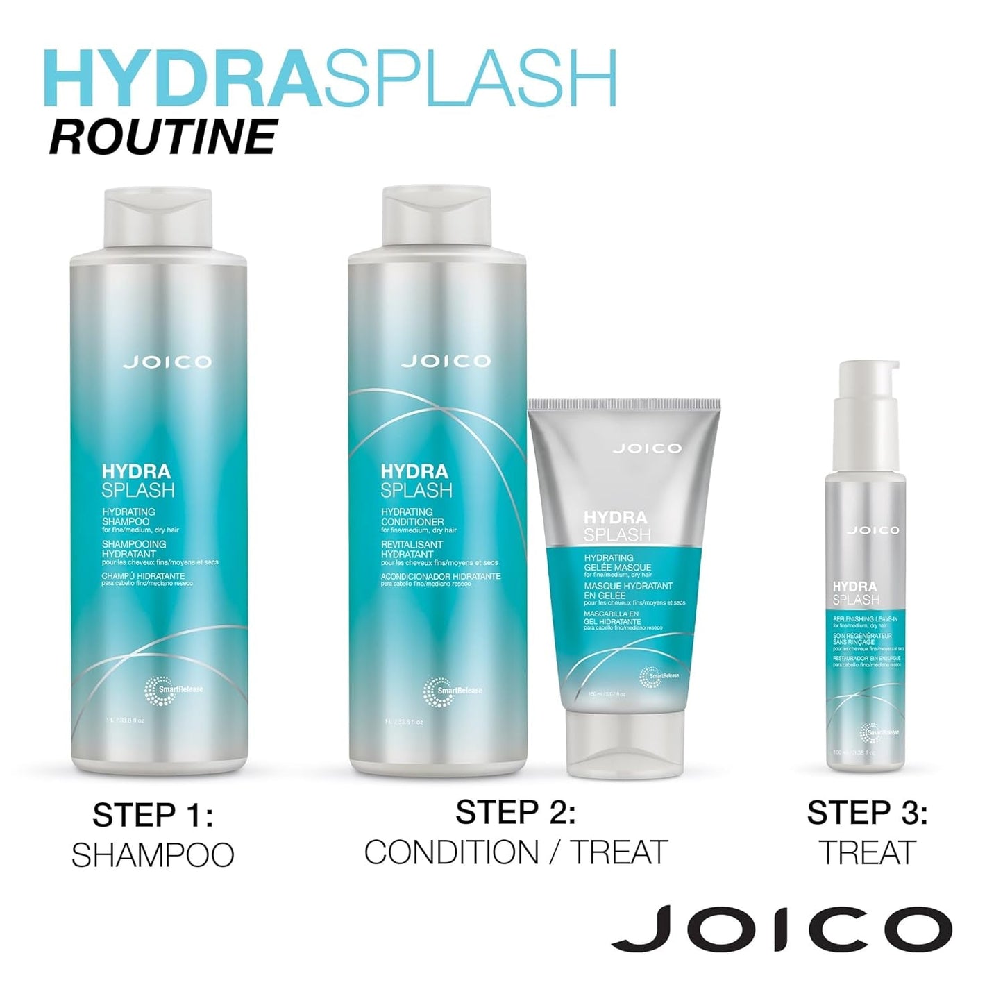 Hydrasplash Hydrating Conditioner | for Fine, Medium, Dry Hair | Replenish Moisture | Add Hydration & Softness | with Sea Kelp & Coconut Water