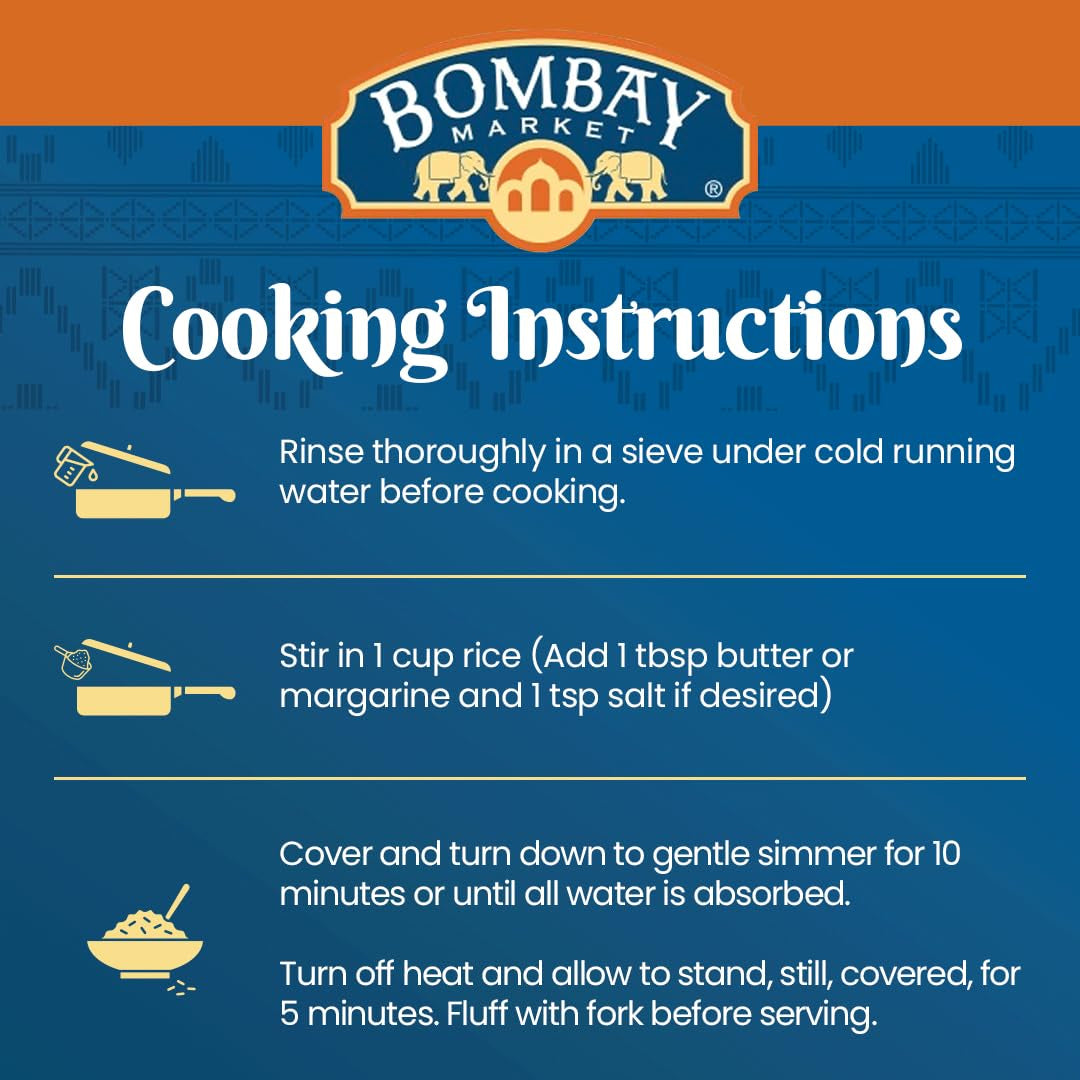 White Basmati Rice - Aromatic & Nutty Flavor Basmati Rice - Long Grain Rice Basmati (10 Pound Bag)