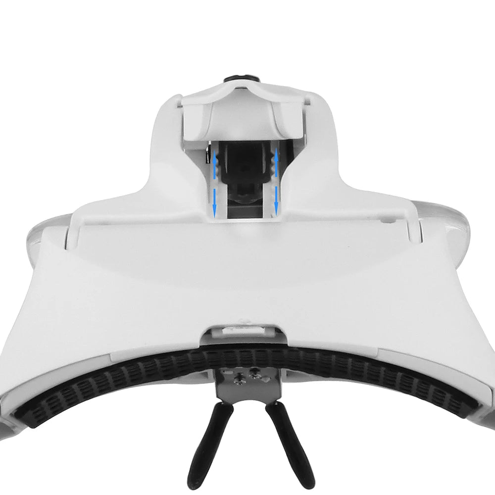 Magnifying Glasses Reading Illuminated Magnifier 1.0X 1.5X 2.0X 2.5X 3.5X 2 Lights Adjustable Head Illuminated Loupe Magnifier