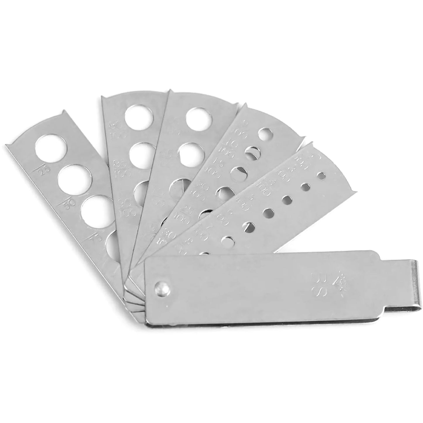 Professional Stainless Steel Diamond Gem Fan Gauge Stone Measuring Tool Jewelry Equipment Accessory Jewelry Making Tools