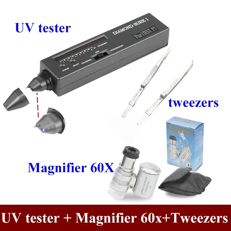 Brand Professional High Accuracy Diamond Tester 2 / 3 Gemstone Gem Selector Jewelry Watcher Tool Led Diamond Indicator Test Pen