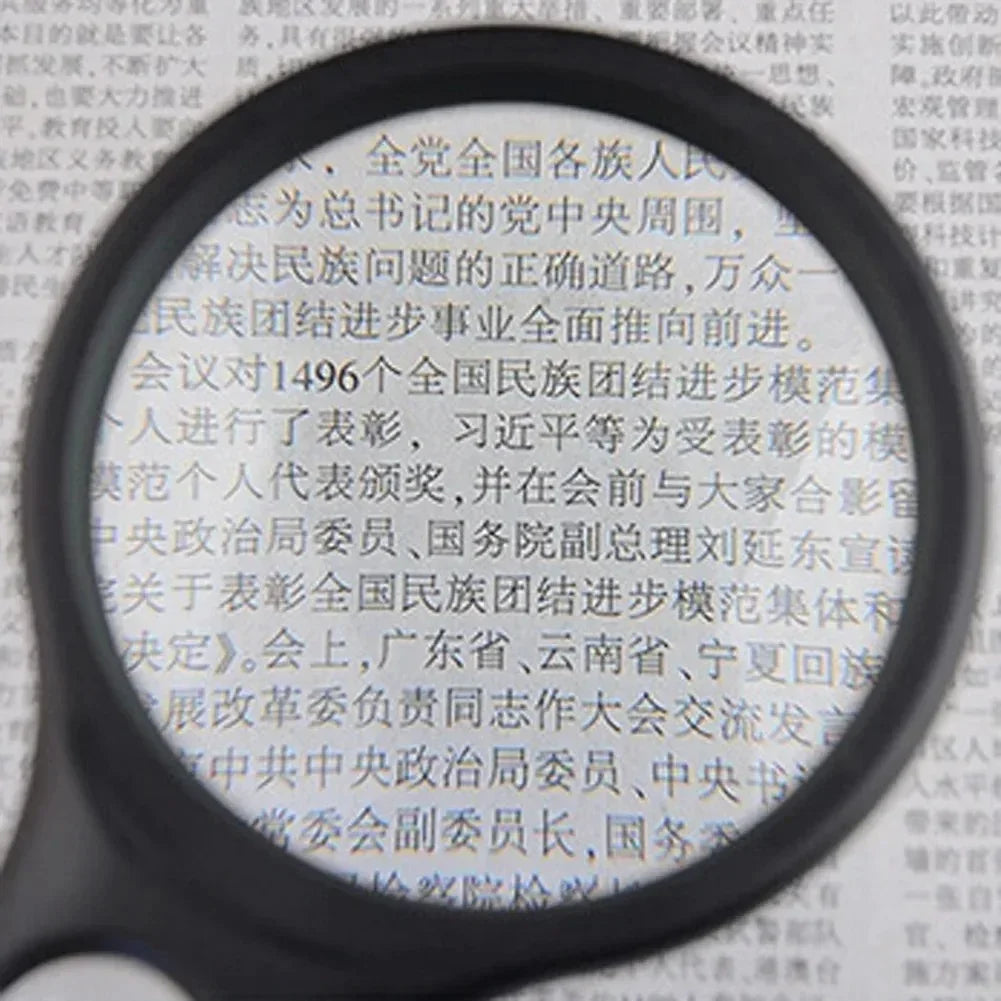 45X 3X Professional Magnifying Glass Jewelry Loupe With LED Light Handheld Magnifier Lupa For Coins Stamps Kids Seniors Reading
