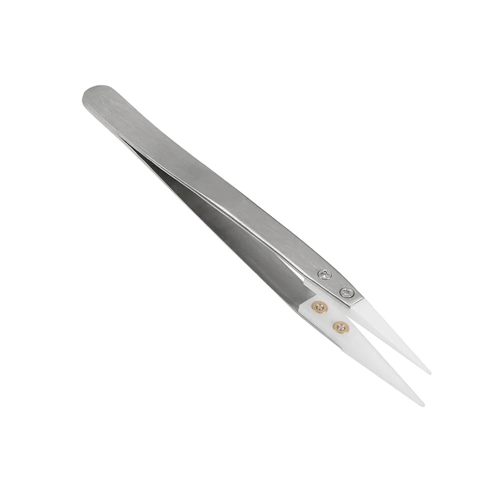 STONEGO Ceramic Tweezers, High-Temperature Resistant, Acid and Alkali Corrosion Resistant, Insulated Clamping Tool