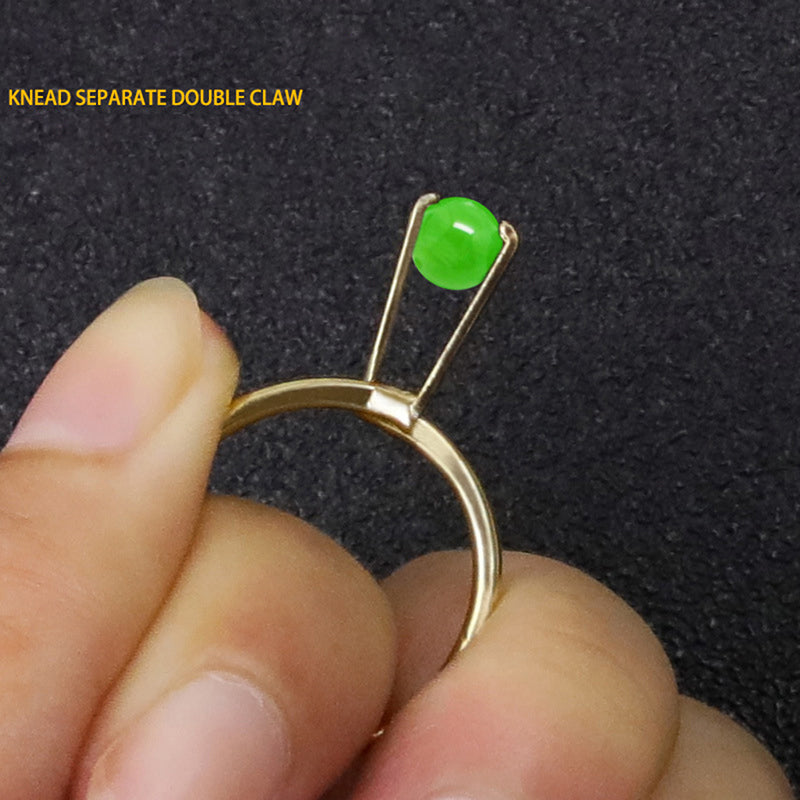 Spring Type Ring Stone Gemstone Diamond Holder Display Ring Diamond Four-Claw Gemstone Claw Meson Holder Jewelry Tool Equipments