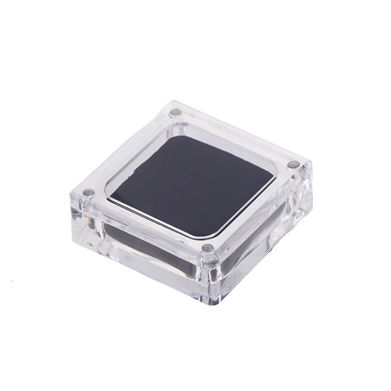 1pcs Acrylic Glass Top Gem Box Gemstone Diamond Display Stand Holder Storage Organizer Case