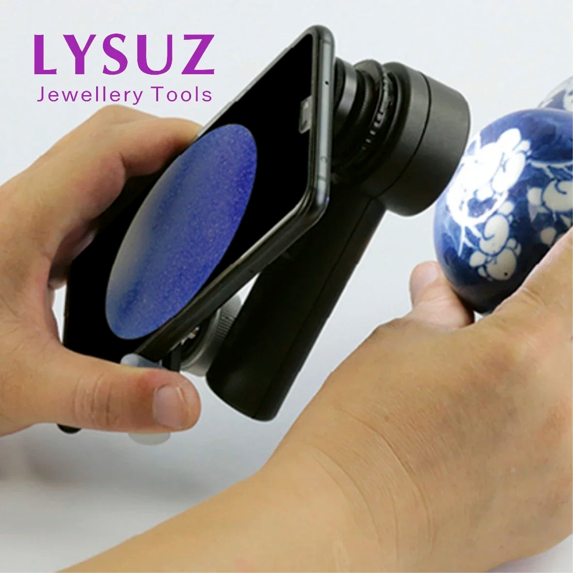 OMS 10X 20X Shadowless LED Handheld Magnifier Achromatic Loupe Antique Diamond Gemstone Jewelry Watch Identification Instruments