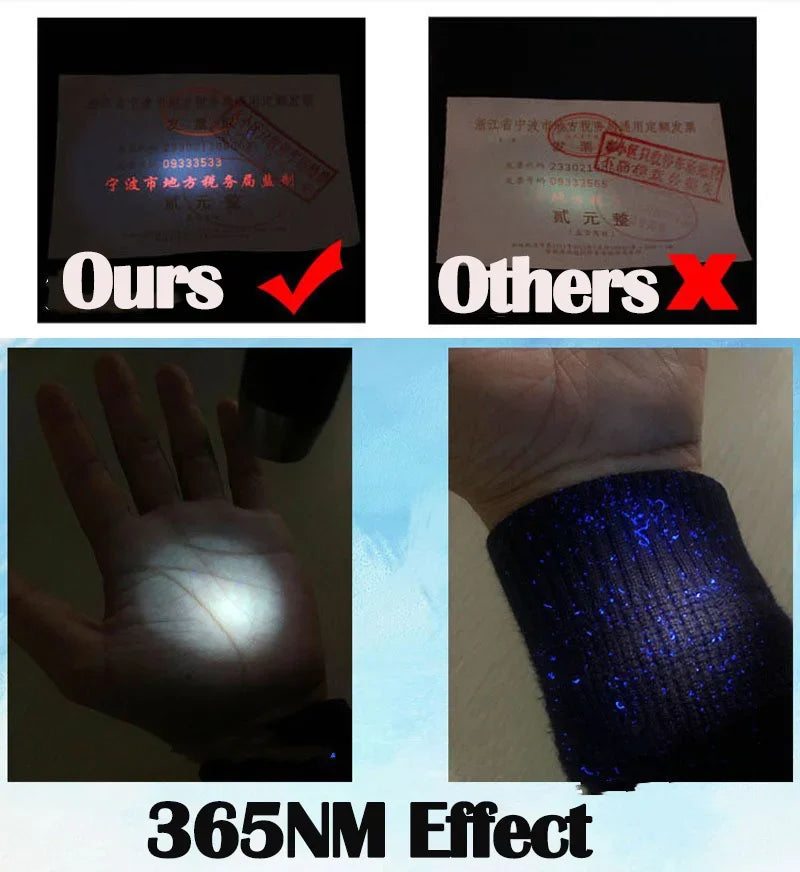 6Colors Expert Jade Identification Torch White/Yellow/Red/Blue/365nm/395nm UV Flashlight Ultraviolet Gems Jewelry Amber Detector