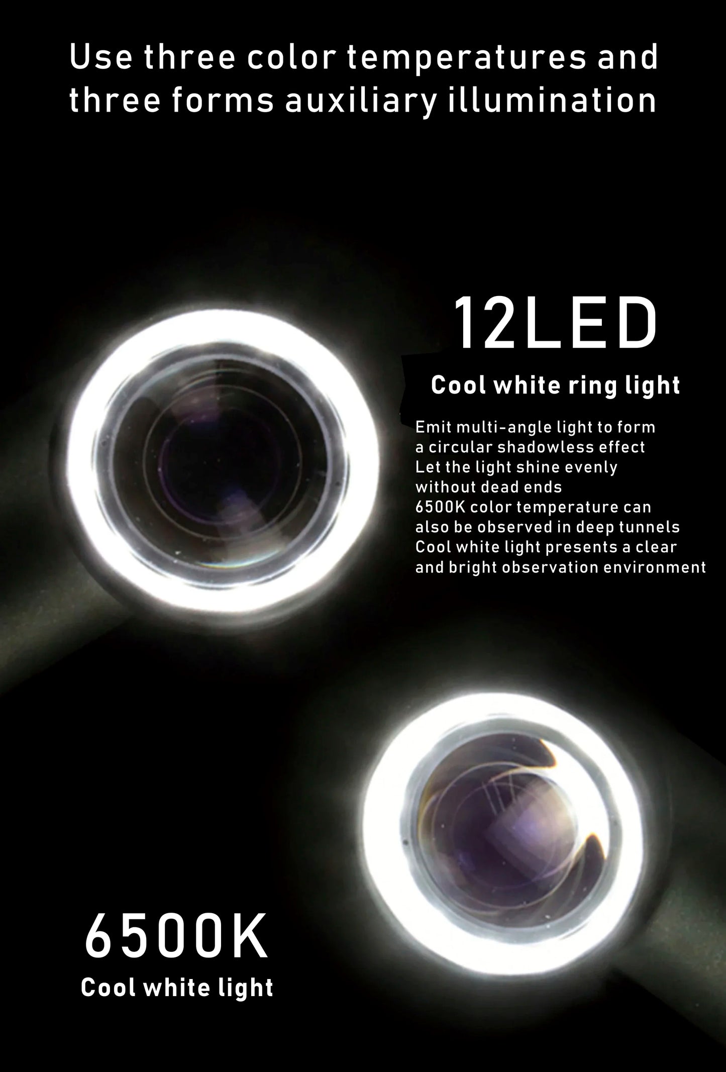 OMS 10X 20X Shadowless LED Handheld Magnifier Achromatic Loupe Antique Diamond Gemstone Jewelry Watch Identification Instruments