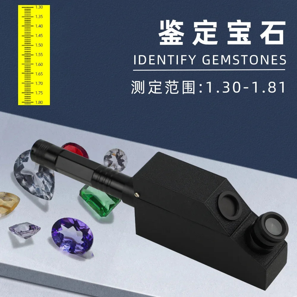 High-precision Jewelry Identification Diamond Detector Built-in Light Source Diamond Detector Gem Refractometer Tool