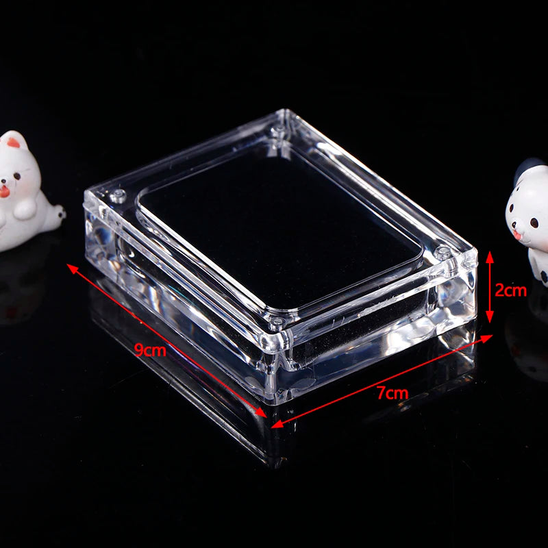 1pcs Acrylic Glass Top Gem Box Gemstone Diamond Display Stand Holder Storage Organizer Case