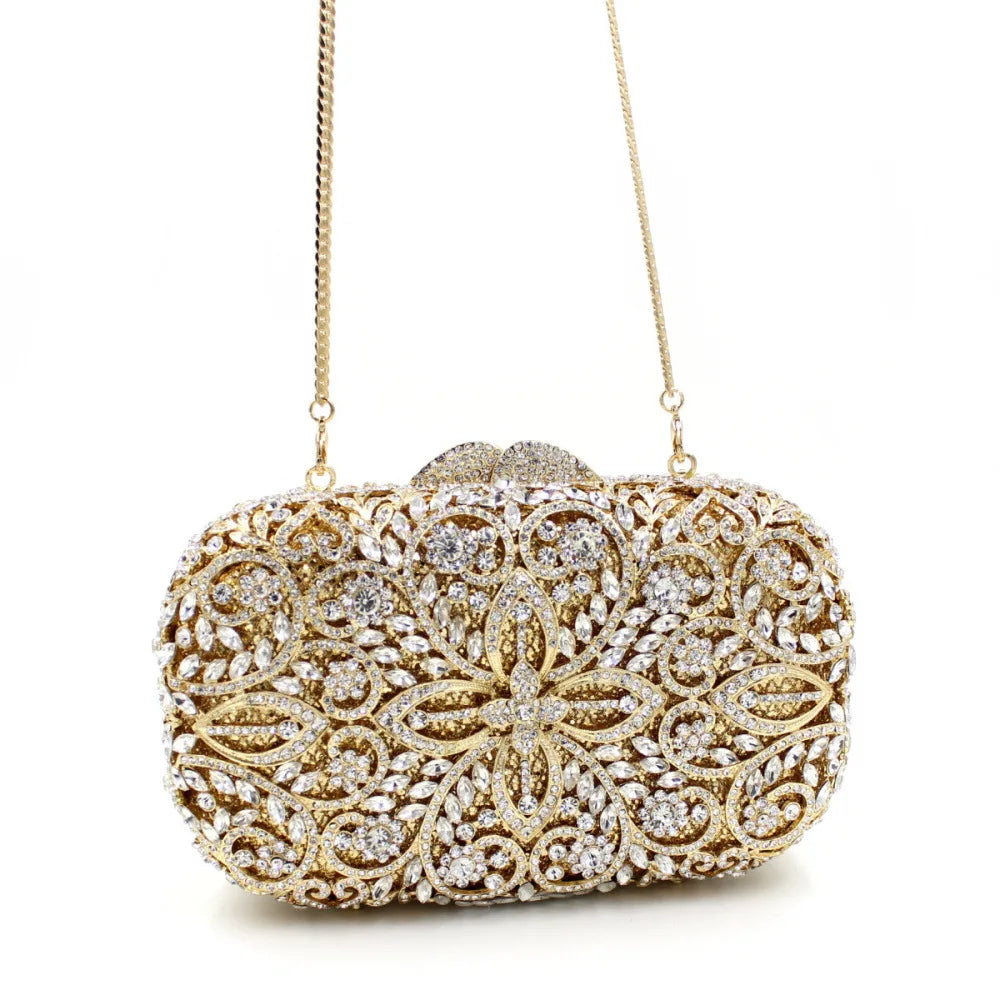 Rhinestone Empty Metal Diamond Dinner Bag Ladies Banquet Diamond Multifunctional Cosmetic Organizer Pouch Bolsas De Fiesta Noche