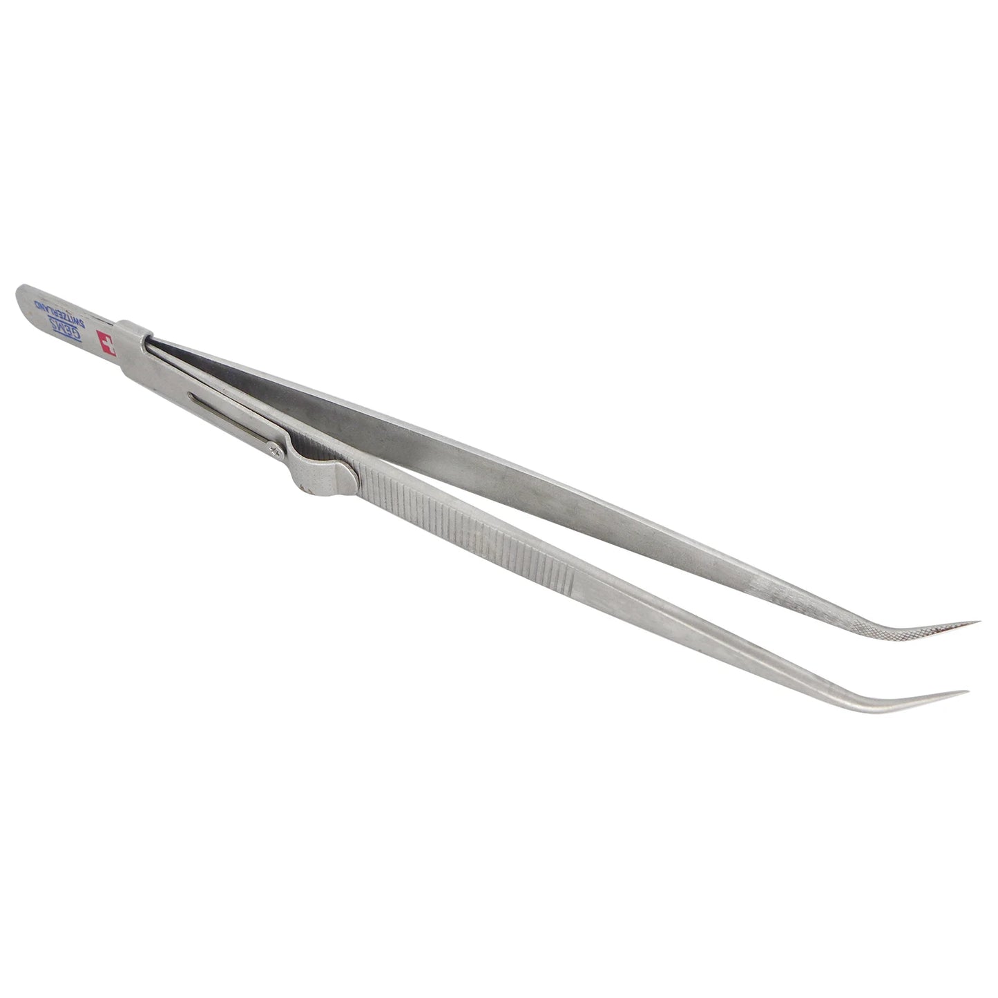 Extra Long Stainless Steel Diamond Curved Tip Tweezers for Stone Gems Rhinestones Acrylic Picking Tool & Making Jewelry Craft