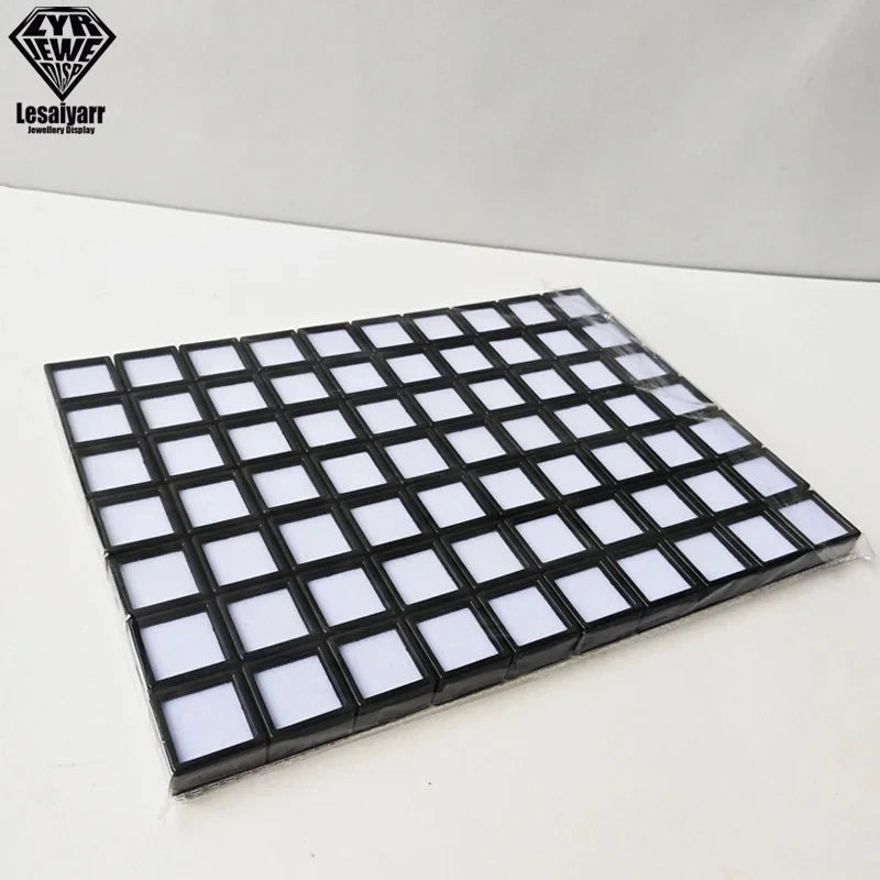 Wholesale 70x 3cm Gem Display Storage Box Gemstones Packaging Container Loose Diamond Pendant Organizer Transparent Glass Lid