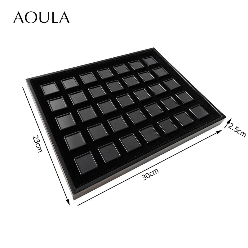 Gem Jar Display Gemstone Jewelry Insert Tray Loose Diamond Stone Display Box Gems Storage Holder Container Organizer with Sponge