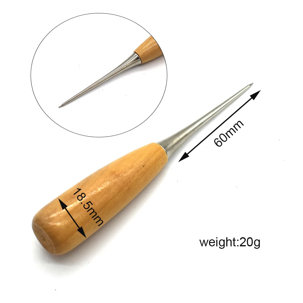 Jewelry Diamond Bezel Set Gemstone Setting Tool Pusher Hand DIY Tool with Wooden Handle