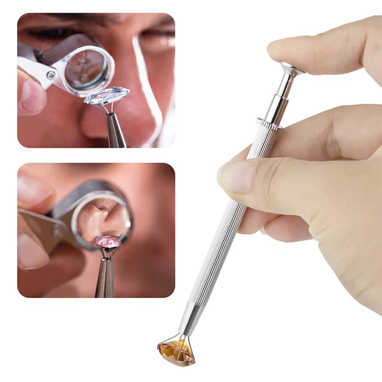 1 PC 3/4 Claws Jewelry Gem Beads Holder Pick-up Tool Diamond Gemstones Stone Prong Holder Tweezers Catcher Grabbers