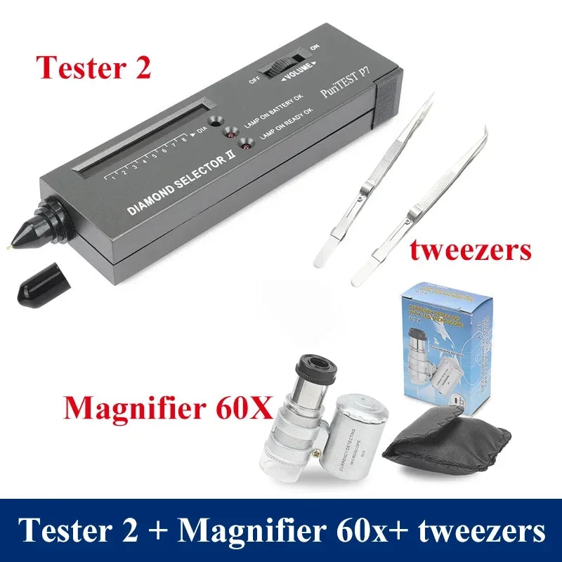 Brand Professional High Accuracy Diamond Tester 2 / 3 Gemstone Gem Selector Jewelry Watcher Tool Led Diamond Indicator Test Pen