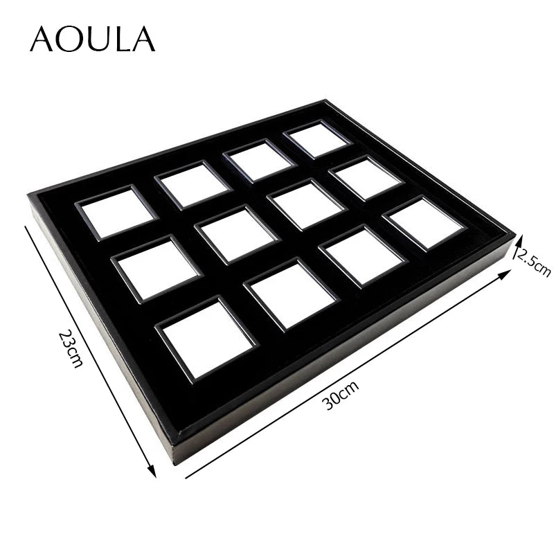 Gem Jar Display Gemstone Jewelry Insert Tray Loose Diamond Stone Display Box Gems Storage Holder Container Organizer with Sponge