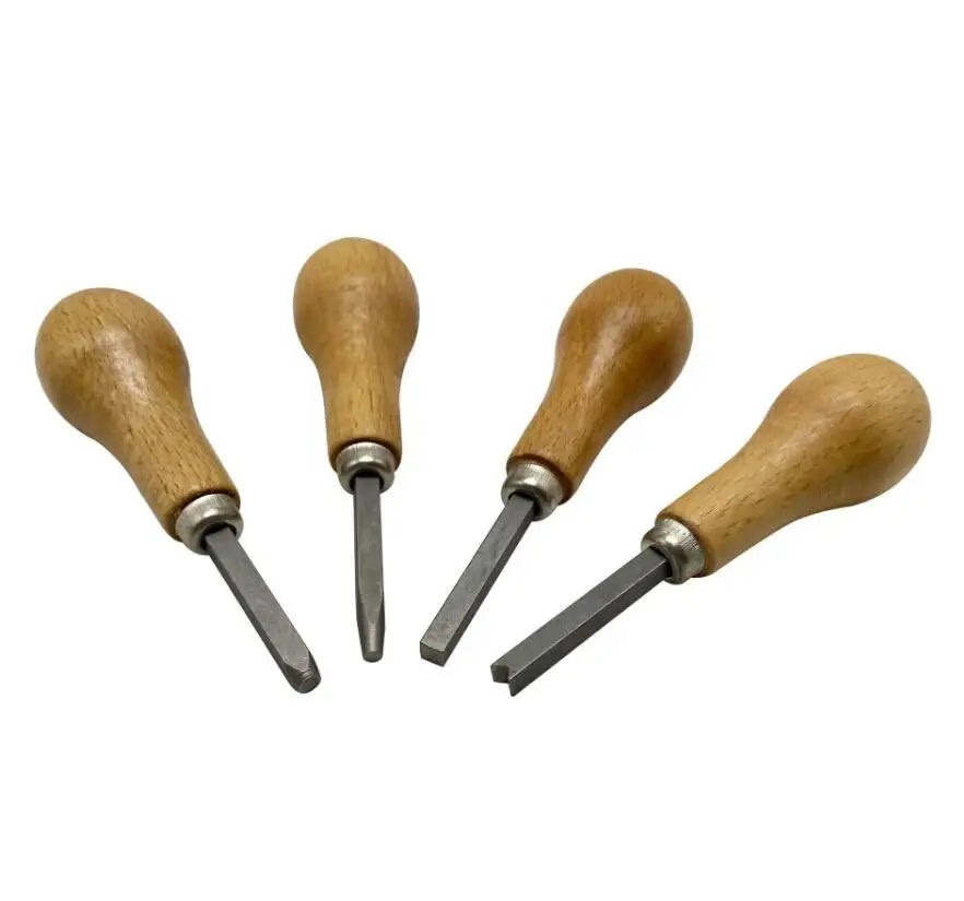 Jewelry Gemstone Setting Tool Hand Tool Pusher for Diamond Bezel Set with Wooden Handle