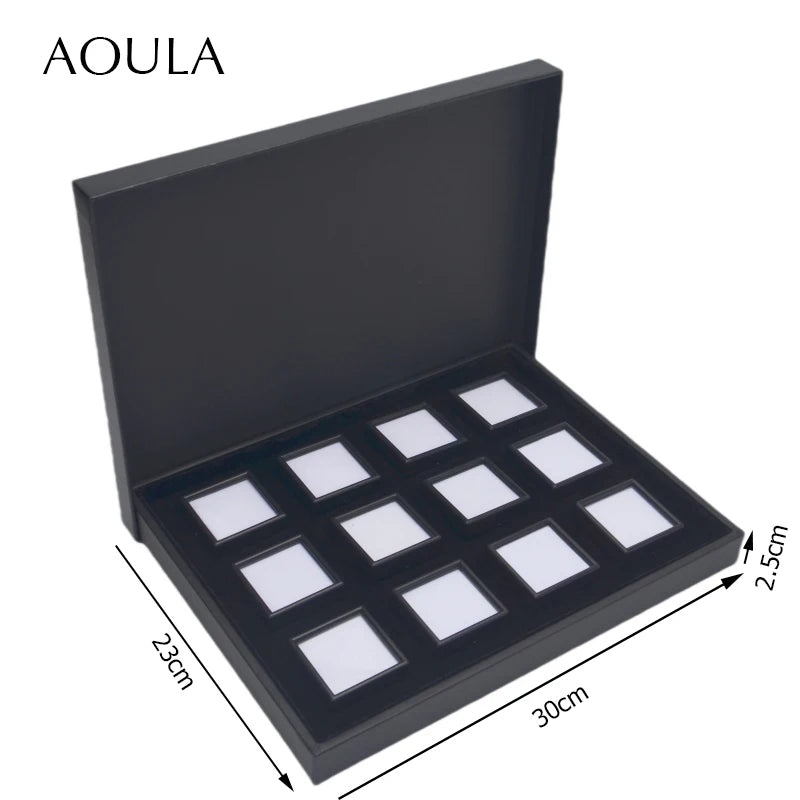 Gem Jar Display Gemstone Jewelry Insert Tray Loose Diamond Stone Display Box Gems Storage Holder Container Organizer with Sponge
