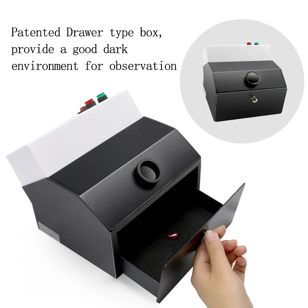 Profession Laboratory Appraisal Gem Diamond And Jewelry Desktop Tester Larger Viewer UV Light Lamp