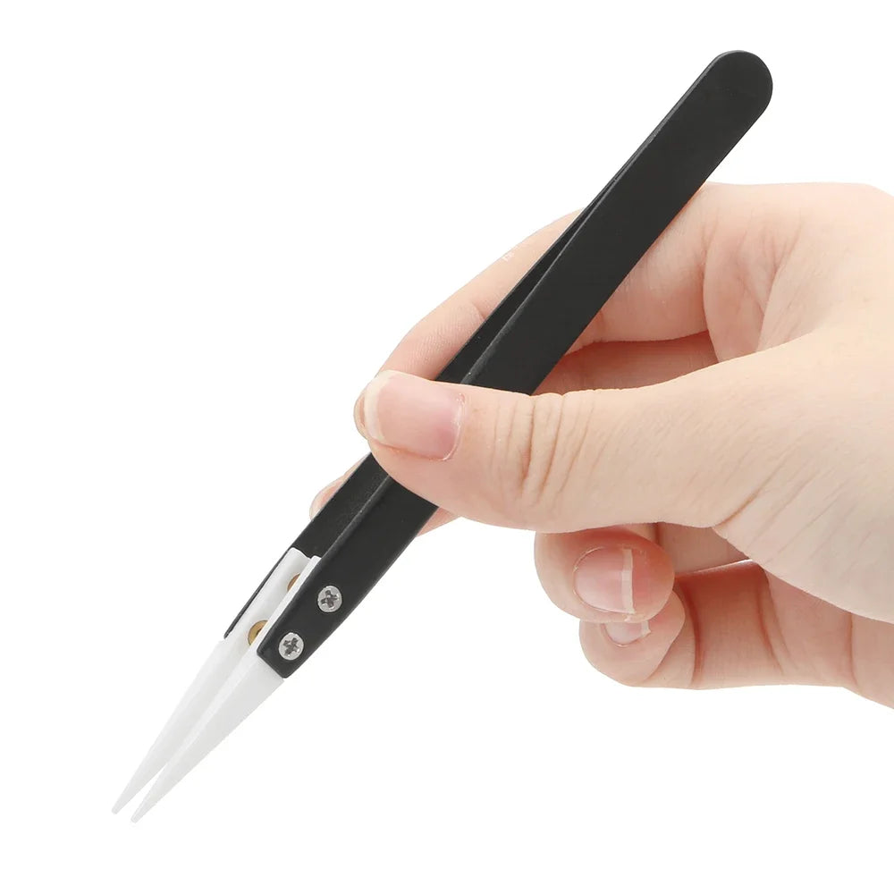 STONEGO Ceramic Tweezers, High-Temperature Resistant, Acid and Alkali Corrosion Resistant, Insulated Clamping Tool