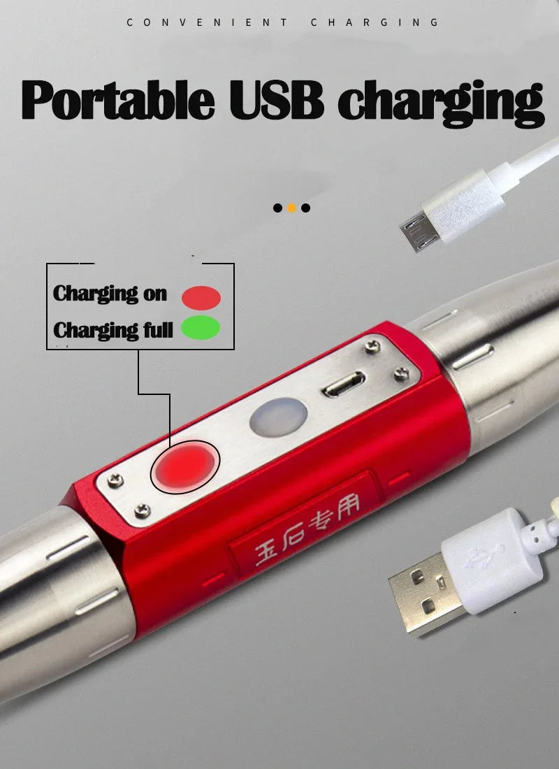 6Colors Expert Jade Identification Torch White/Yellow/Red/Blue/365nm/395nm UV Flashlight Ultraviolet Gems Jewelry Amber Detector