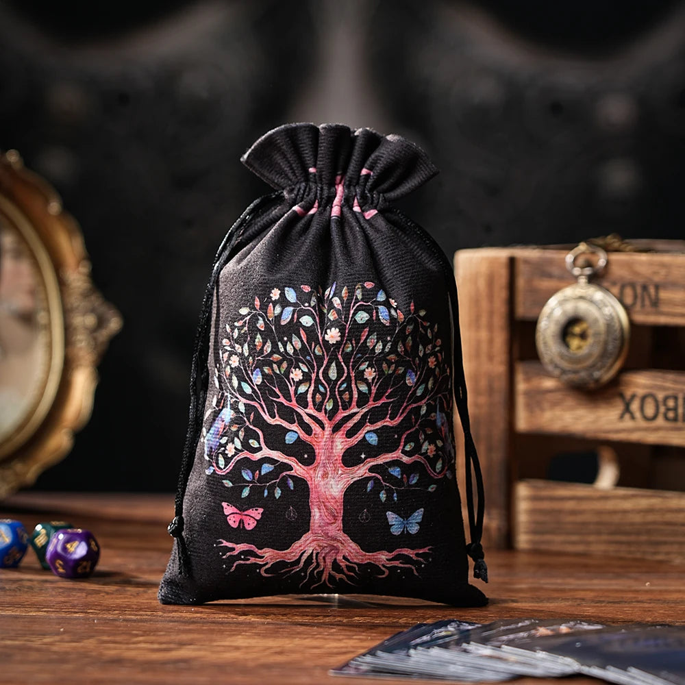1pc/6pcs Velvet Tarot Oracle Cards Storage Bag Tarot Pouch Rune Dice Crystal Jewelry Bag Multiple Use Pouch Witch Divination