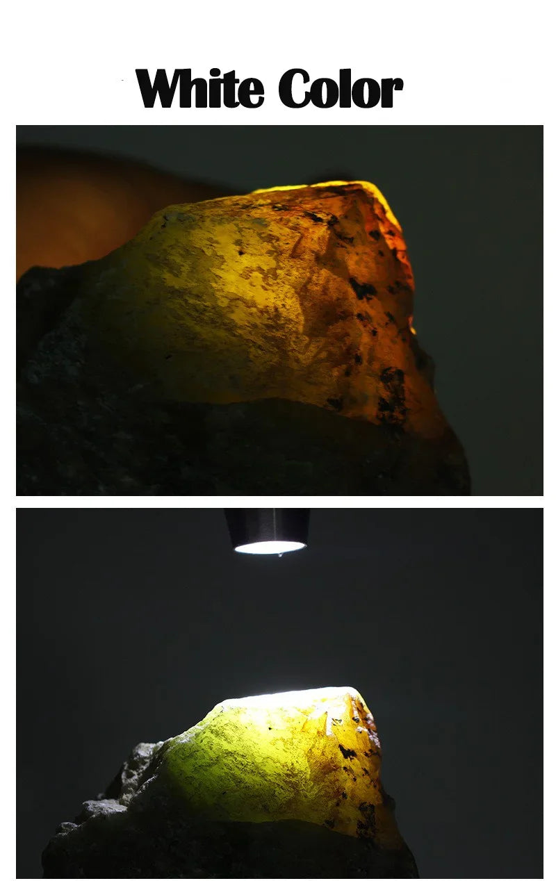 6Colors Expert Jade Identification Torch White/Yellow/Red/Blue/365nm/395nm UV Flashlight Ultraviolet Gems Jewelry Amber Detector