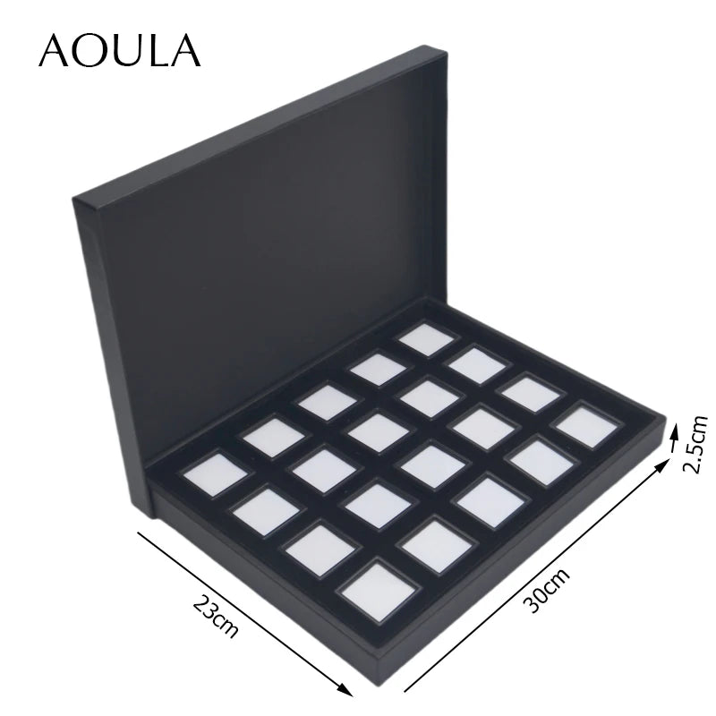 Gem Jar Display Gemstone Jewelry Insert Tray Loose Diamond Stone Display Box Gems Storage Holder Container Organizer with Sponge
