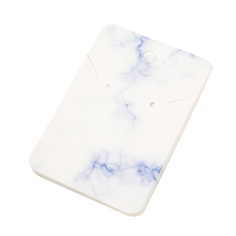 50pcs 5x7cm Marbling Earrings Display Cardboard Self Sealing Pouch For Jewelry Packaging Card Storage Organizer Small Businesses