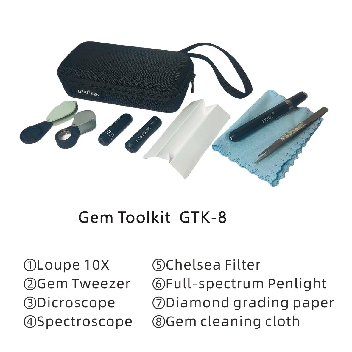 Gemstone Testing Identification Toolkit Polariscope Spectroscope Dichroscope Loupe Gemological Jewelry Diamond Watch Tools LYSUZ