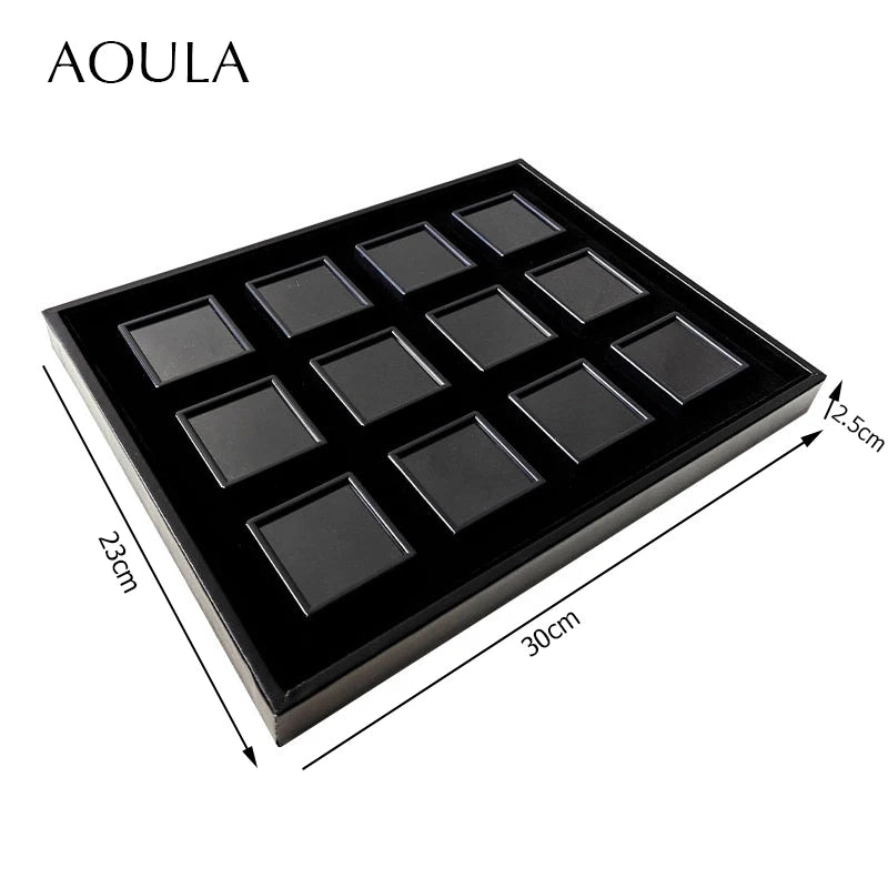 Gem Jar Display Gemstone Jewelry Insert Tray Loose Diamond Stone Display Box Gems Storage Holder Container Organizer with Sponge