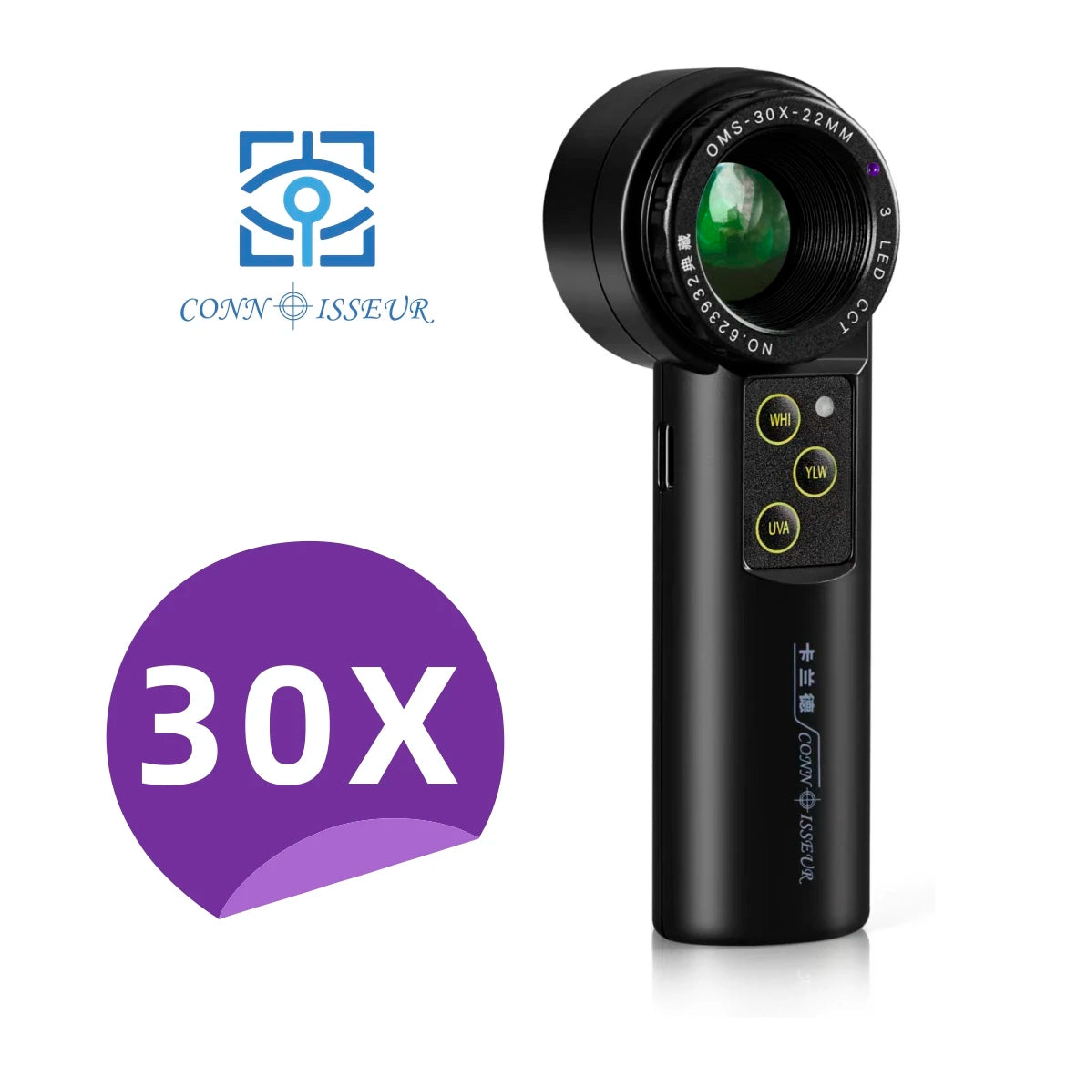 OMS 10X 20X Shadowless LED Handheld Magnifier Achromatic Loupe Antique Diamond Gemstone Jewelry Watch Identification Instruments