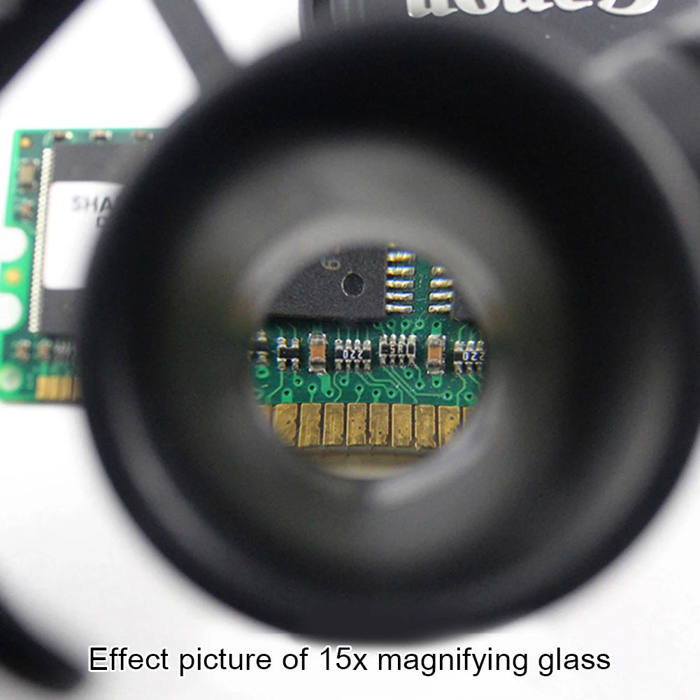 Hand Wearing Magnifier Glasses Magnifying 10X 15X 20X 25X 2LED Professional Magnifier Glasses for Reading Jewelers Repair