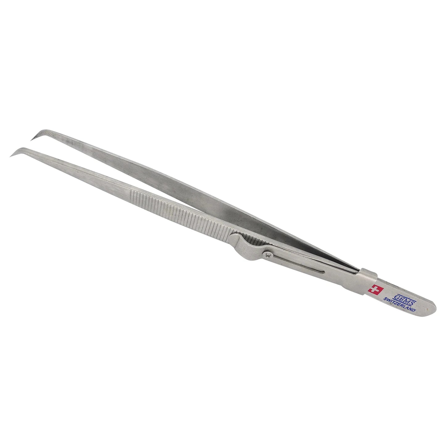 Extra Long Stainless Steel Diamond Curved Tip Tweezers for Stone Gems Rhinestones Acrylic Picking Tool & Making Jewelry Craft