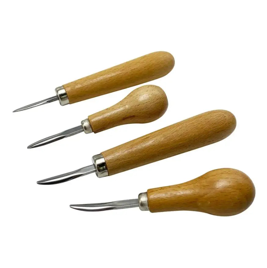 Jewelry Gemstone Setting Tool Hand Tool Pusher for Diamond Bezel Set with Wooden Handle