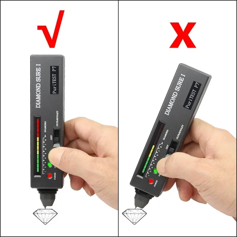 Brand Professional High Accuracy Diamond Tester 2 / 3 Gemstone Gem Selector Jewelry Watcher Tool Led Diamond Indicator Test Pen