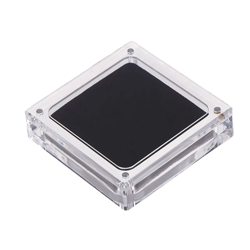 1pcs Acrylic Glass Top Gem Box Gemstone Diamond Display Stand Holder Storage Organizer Case