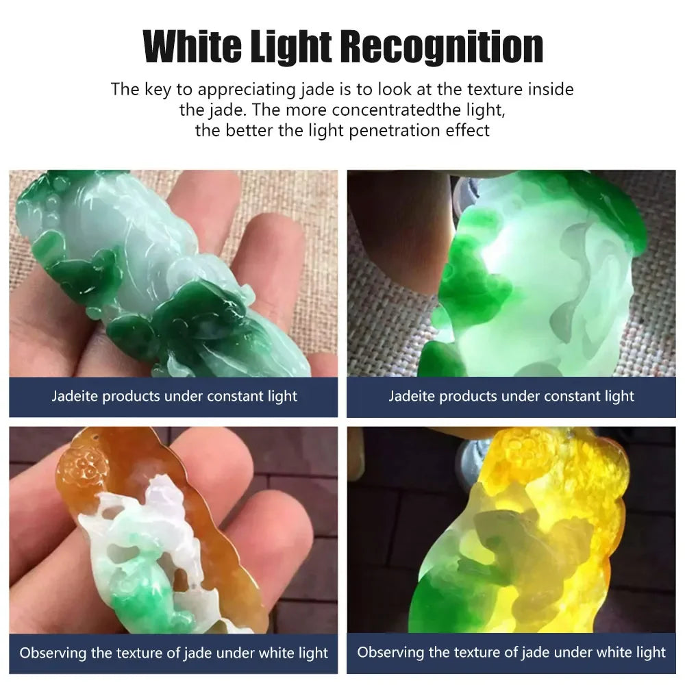 2025 new Jade Identification Torch White/Yellow/Red/Blue/365nm/395nm UV Flashlight Ultraviolet Gems Jewelry Amber Detector