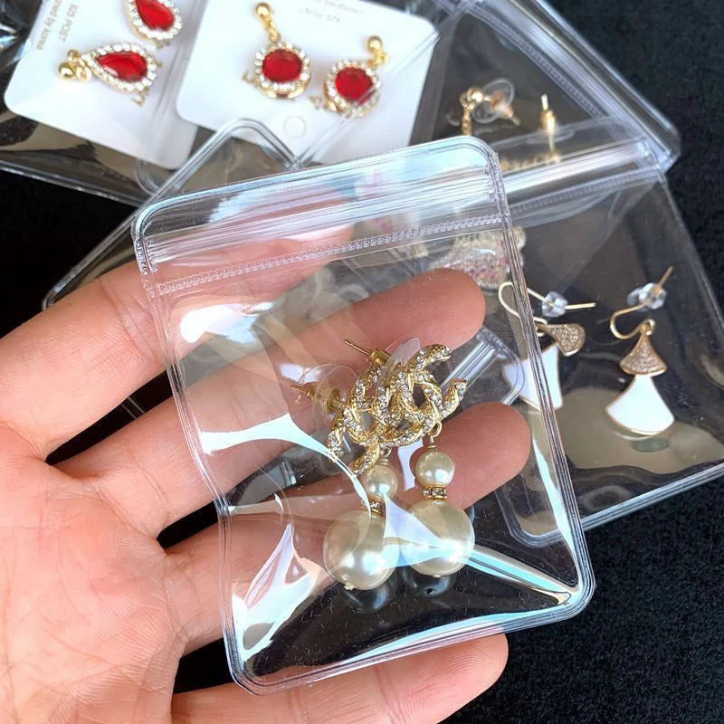 Anti-oxidation Jewelry Storage Bag Desktop Drawer Organizer Transparent Necklace Bracelet Ring Holder Pouch Earring Display Case