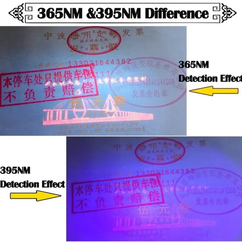 6Colors Expert Jade Identification Torch White/Yellow/Red/Blue/365nm/395nm UV Flashlight Ultraviolet Gems Jewelry Amber Detector