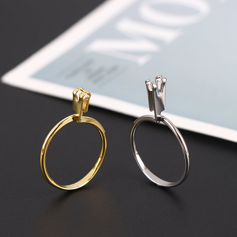 Spring Type Ring Stone Gemstone Diamond Holder Display Ring Diamond Four-Claw Gemstone Claw Meson Holder Jewelry Tool Equipments