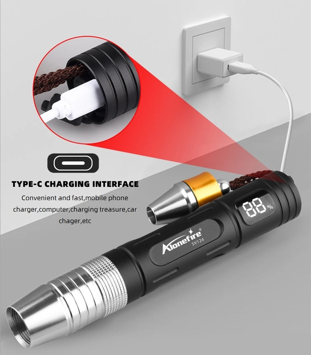 4-In-1 Jade Detector Light UV 365nm Rechargeable Emerald Jewelry Gems Amber Identification Flashlight Ultraviolet LED Torch Lamp