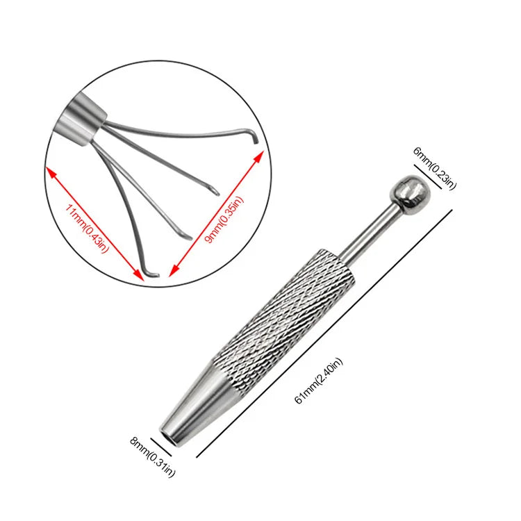 1 PC 3/4 Claws Jewelry Gem Beads Holder Pick-up Tool Diamond Gemstones Stone Prong Holder Tweezers Catcher Grabbers